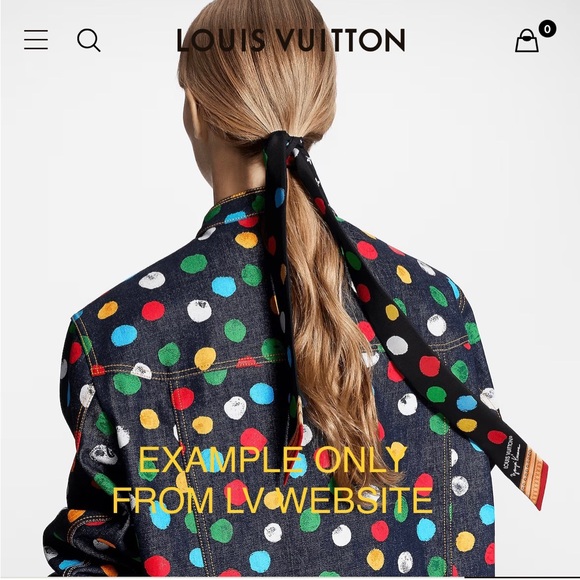 Kusama dot Bag  scarf bandeau that resembles the LV X Kusama 2023 Painted Dot - Picture 3 of 4